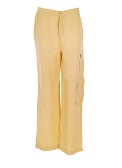 chipie pantalons fille de couleur jaune