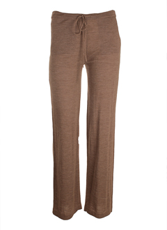 marella pantalons femme de couleur marron clair