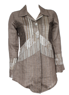 coco menthe vestes femme de couleur bronze