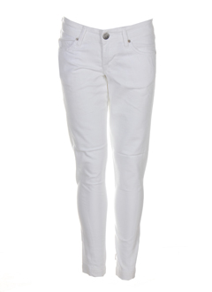 fornarina pantalons femme de couleur blanc