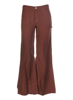 cimarron pantalons femme de couleur chocolat