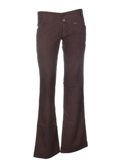 teddy smith pantalons femme de couleur marron