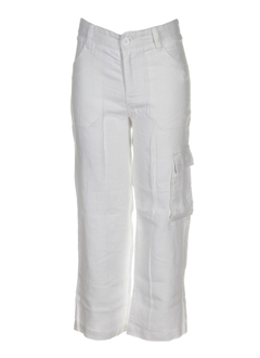 teddy smith pantalons fille de couleur blanc