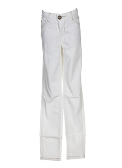 guess jeans pantalons fille de couleur blanc