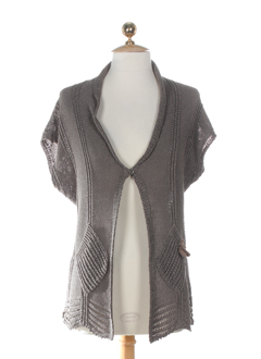 susy mix gilets femme de couleur taupe