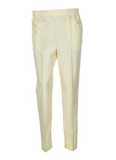 jean leduc pantalons femme de couleur ivoire