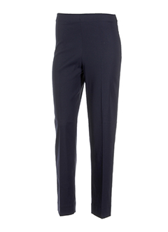 lauren vidal pantalons femme de couleur bleu fonce