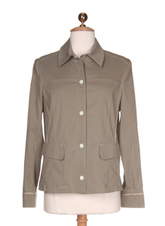 devernois vestes femme de couleur taupe