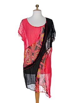 be the queen tuniques femme de couleur rouge multicolore