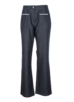 mitsouki pantalons femme de couleur bleu fonce