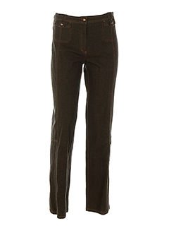 gelco pantalons femme de couleur bleu fonce
