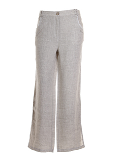 be the queen pantalons femme de couleur beige multicolore