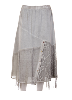 be the queen jupes femme de couleur gris multicolore