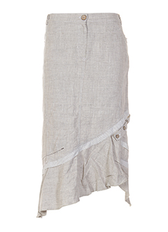 be the queen jupes femme de couleur beige multicolore