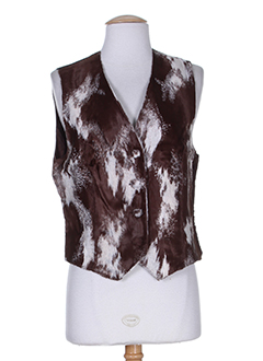 manoukian gilets femme de couleur marron