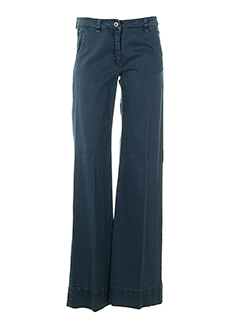 sportmax pantalons femme de couleur bleu