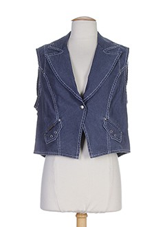 bleu blanc rouge gilets femme de couleur bleu