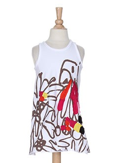 eliane et lena robes fille de couleur blanc