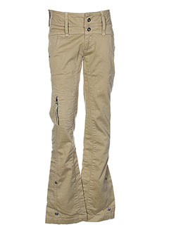ddp jeans pantalons fille de couleur beige