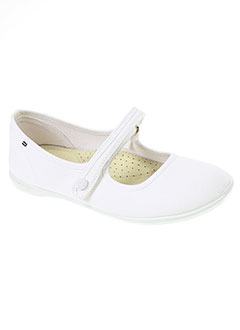 petit et bateau ballerines fille de couleur blanc