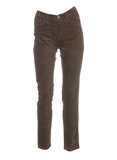 trussardi jeans pantalons femme de couleur marron