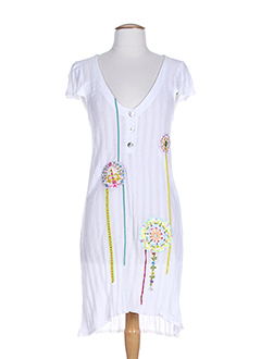 azuleros robes femme de couleur blanc