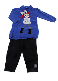 3 et pommes pull et pantalon fille de couleur bleu (photo) 3 et pommes pull et pantalon fille de couleur bleu (photo)