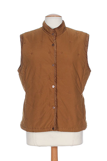 dismero gilets femme de couleur marron
