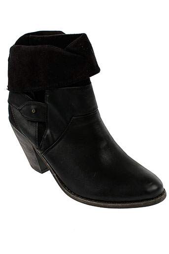 la et bottine et souriante bottines femme de couleur noir