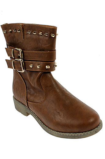 la et bottine et souriante boots femme de couleur marron