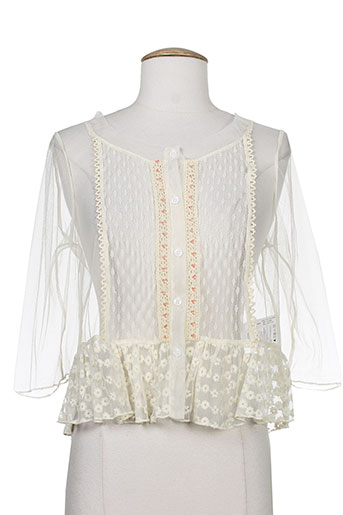 mademoiselle ambre gilets femme de couleur beige