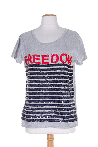ambre babzoe t-shirts femme de couleur gris