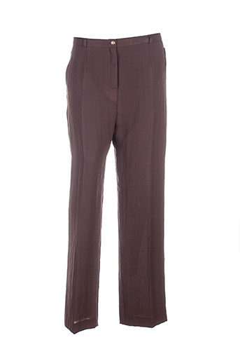 villa bleue pantalons femme de couleur marron