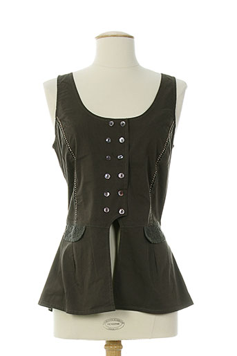 enjoy gilets femme de couleur marron
