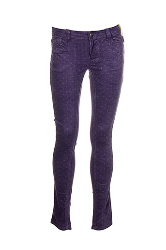 blue rags pantalons femme de couleur violet