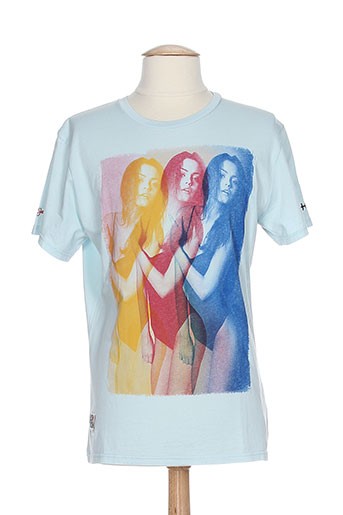 pepe jeans t-shirts homme de couleur bleu