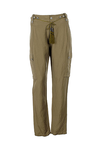 i.code (by ikks) pantalons femme de couleur marron