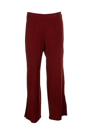 lauren vidal pantalons femme de couleur rouge