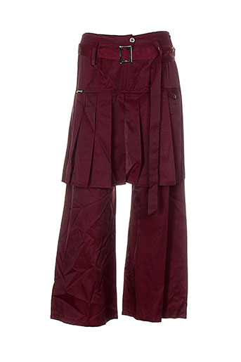 des filles a la vanille pantalons femme de couleur rouge