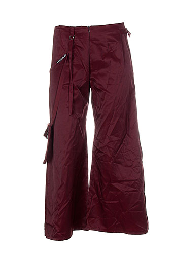 des filles a la vanille pantalons femme de couleur rouge