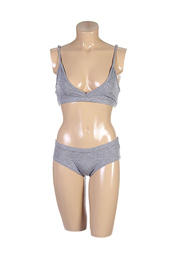 zoetee's lingerie femme de couleur gris