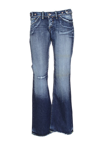 p&y denim jeans femme de couleur bleu