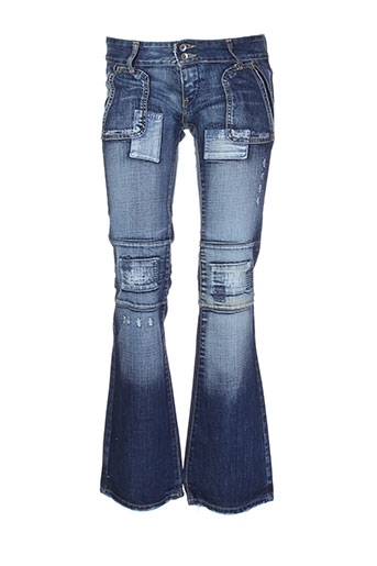p&y denim jeans femme de couleur bleu