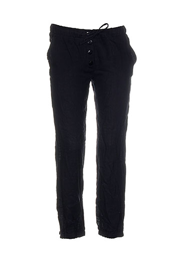 bel air pantalons femme de couleur noir