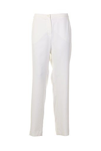 villa bleue pantalons femme de couleur blanc