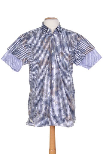 comme des garcons chemises homme de couleur bleu