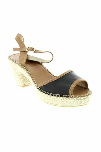 la et maison et de et l et espadrille sandales et nu et pieds femme de couleur noir