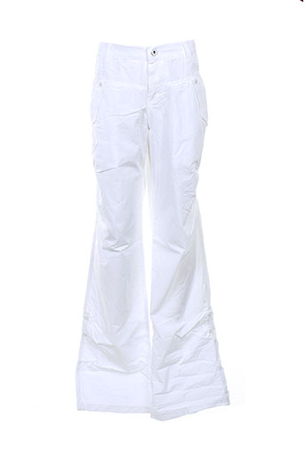 jean bourget pantalons fille de couleur blanc