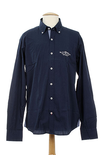 black wellis chemises homme de couleur bleu