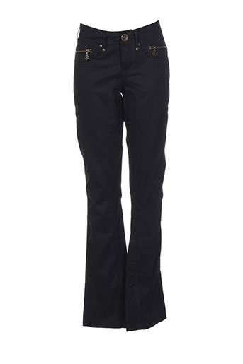 double one peace pantalons femme de couleur noir